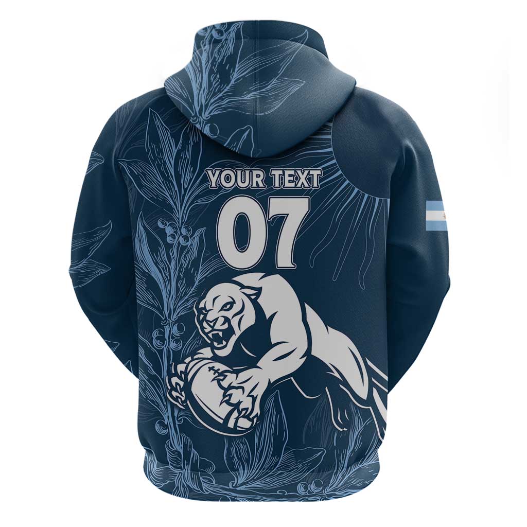 Argentina Rugby Los Pumas Custom Hoodie Laurel Wreath Inspired LT7