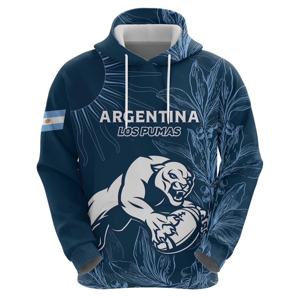 Argentina Rugby Los Pumas Custom Hoodie Laurel Wreath Inspired LT7