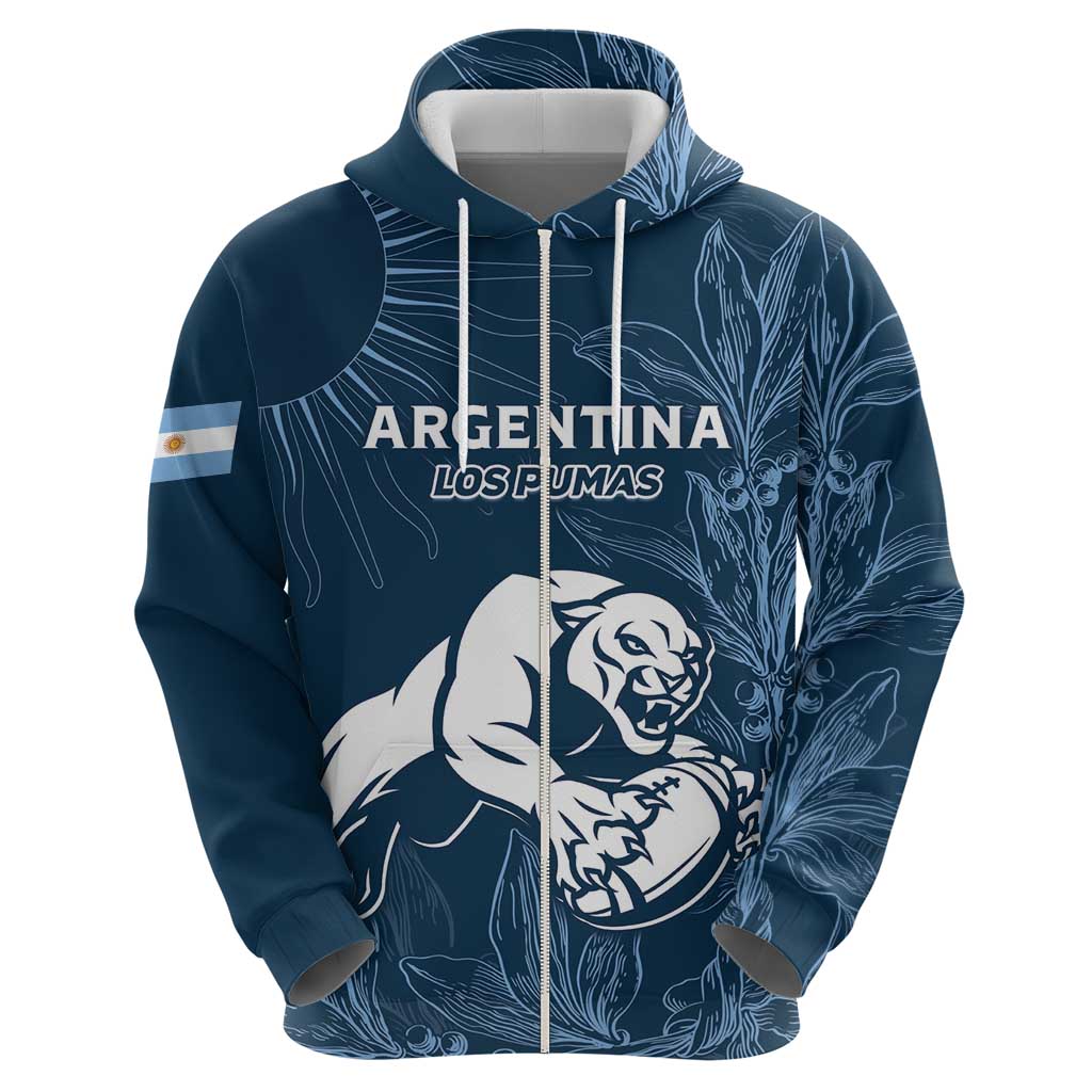 Argentina Rugby Los Pumas Custom Hoodie Laurel Wreath Inspired LT7
