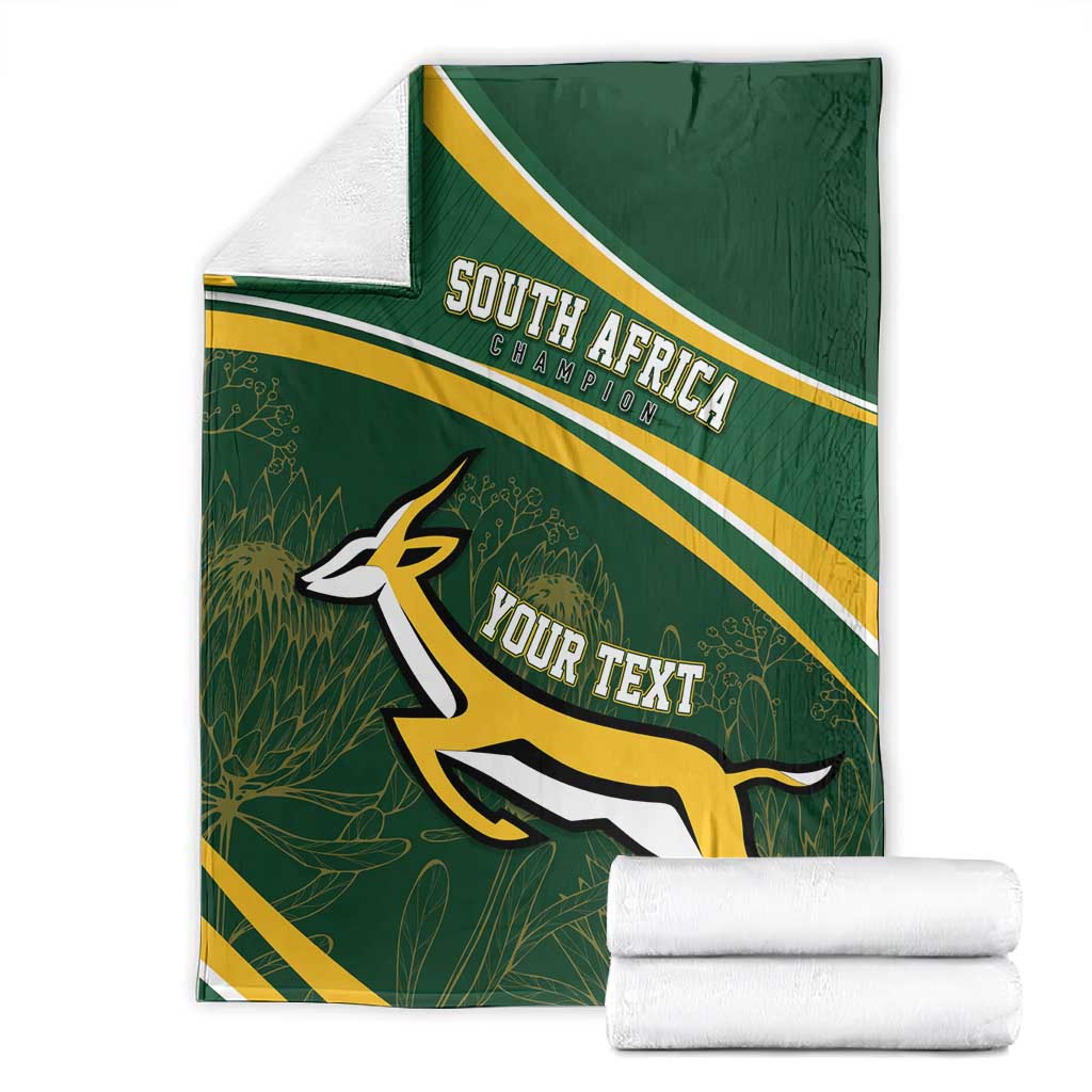 South Africa Rugby Personalized Bokke Blanket Springboks - Stronger Together LT7