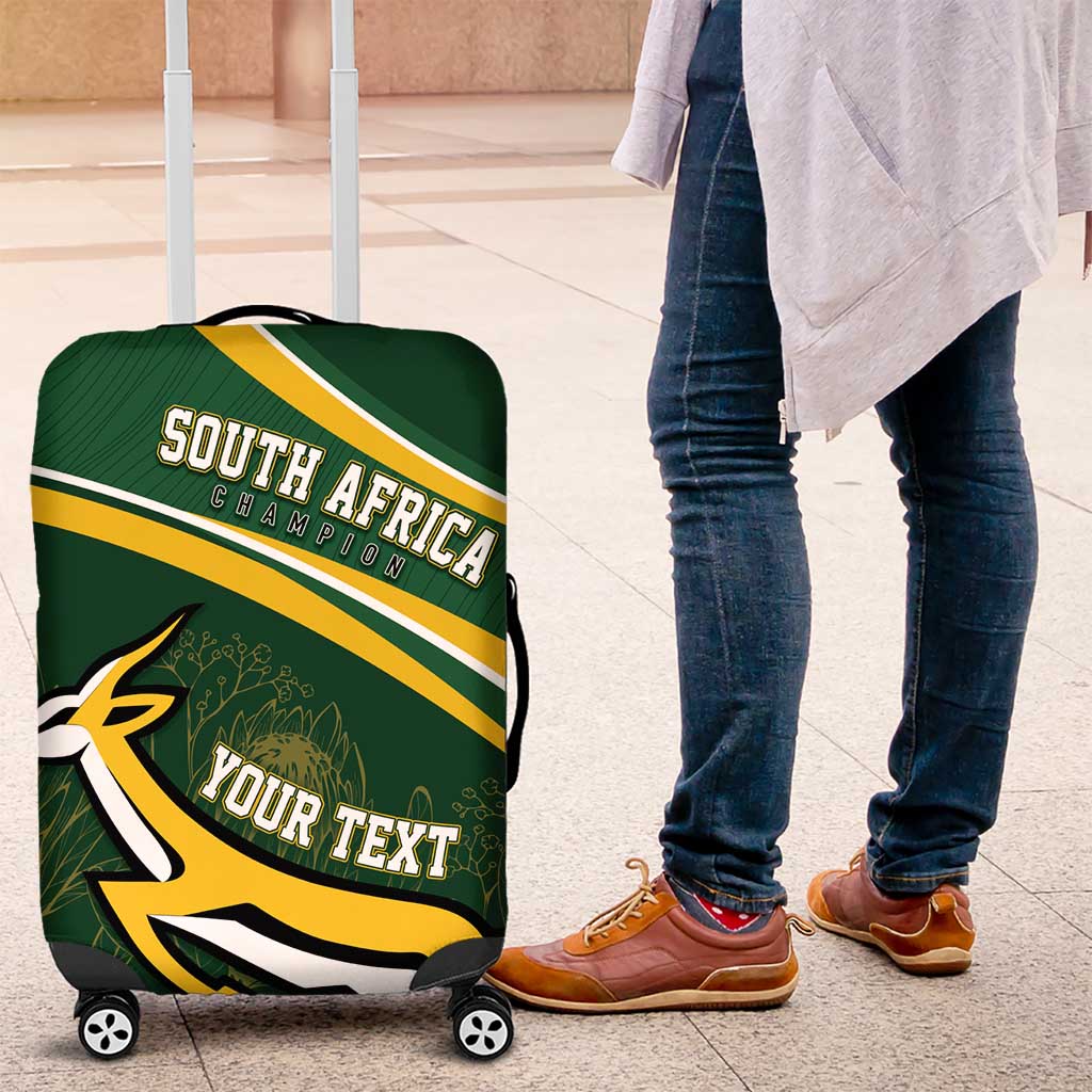 South Africa Rugby Personalized Bokke Luggage Cover Springboks - Stronger Together LT7