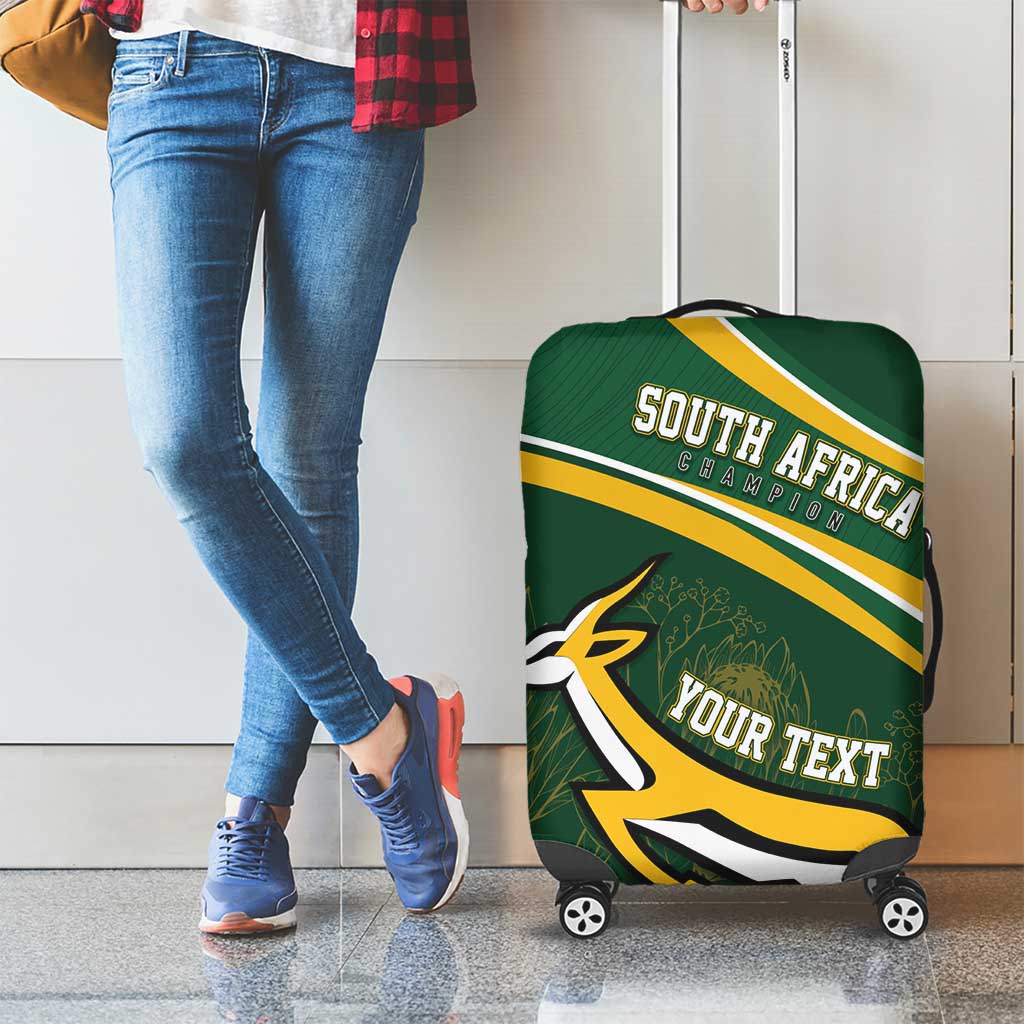 South Africa Rugby Personalized Bokke Luggage Cover Springboks - Stronger Together LT7