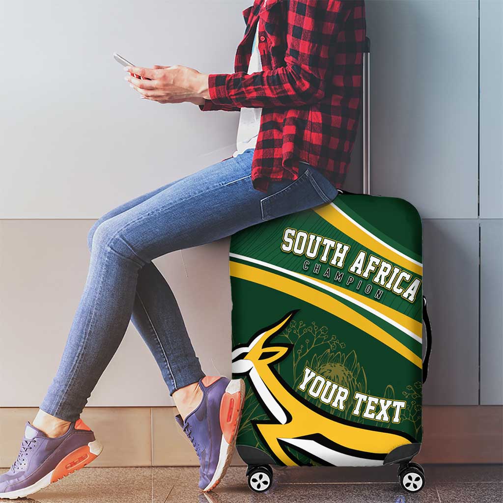 South Africa Rugby Personalized Bokke Luggage Cover Springboks - Stronger Together LT7