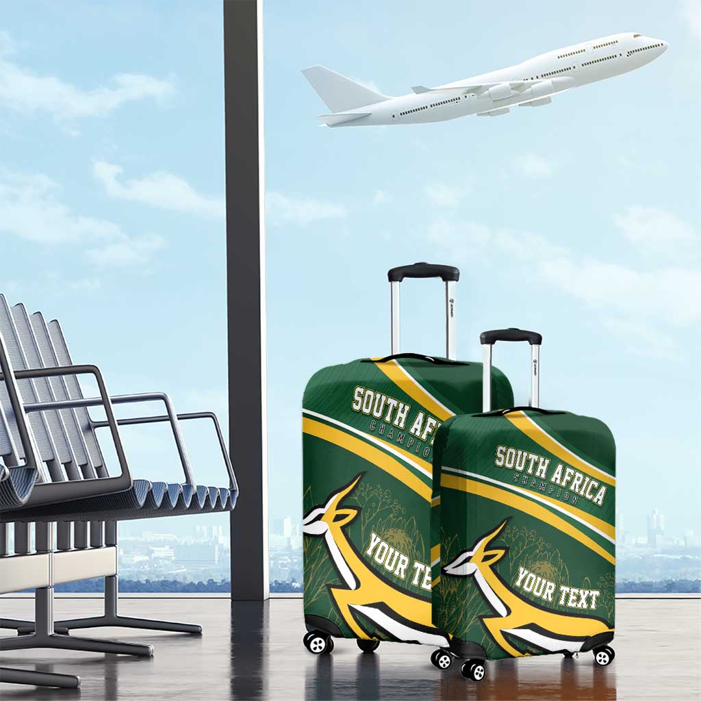 South Africa Rugby Personalized Bokke Luggage Cover Springboks - Stronger Together LT7