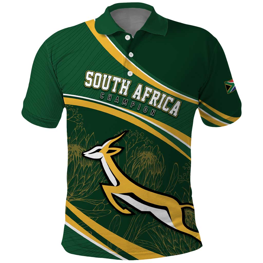 South Africa Rugby Personalized Bokke Polo Shirt Springboks - Stronger Together LT7