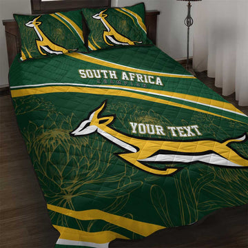 South Africa Rugby Personalized Bokke Quilt Bed Set Springboks - Stronger Together LT7
