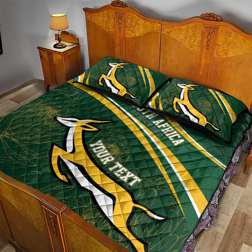South Africa Rugby Personalized Bokke Quilt Bed Set Springboks - Stronger Together LT7