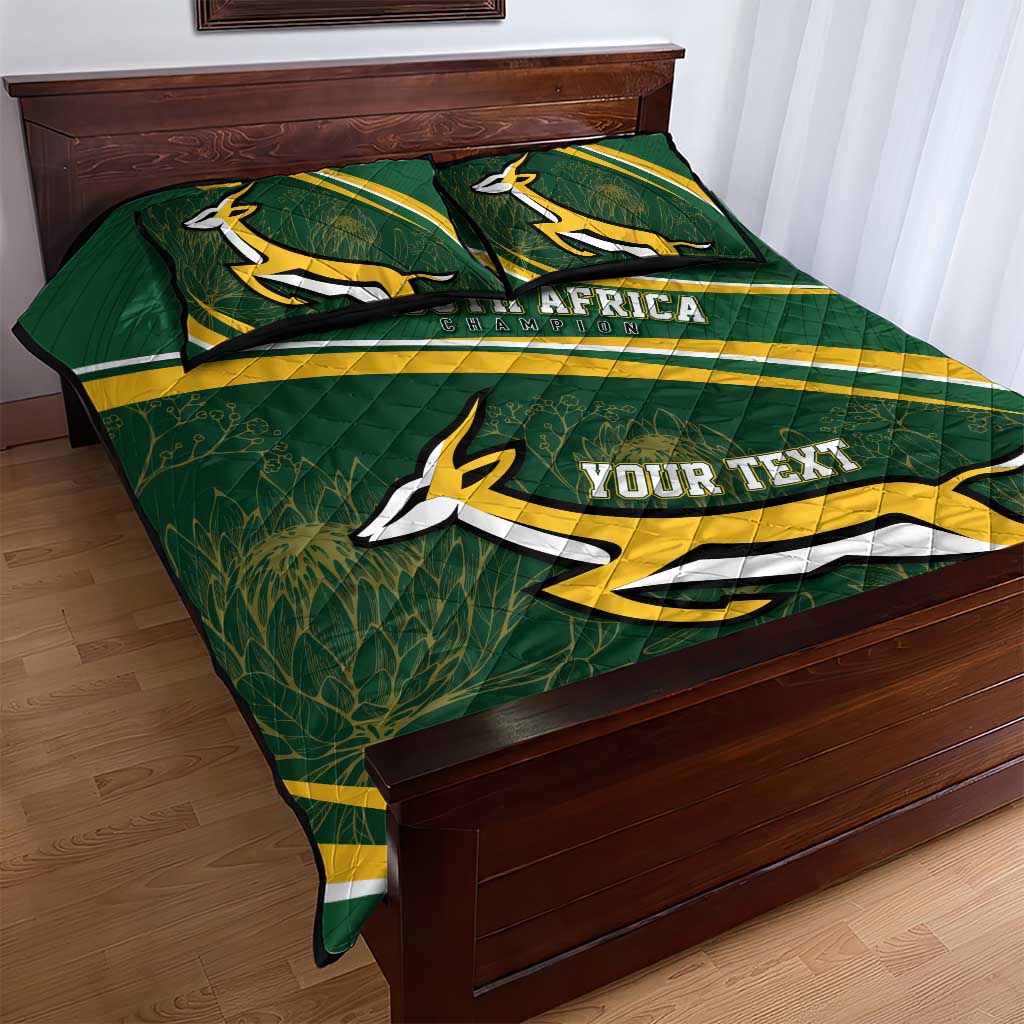 South Africa Rugby Personalized Bokke Quilt Bed Set Springboks - Stronger Together LT7