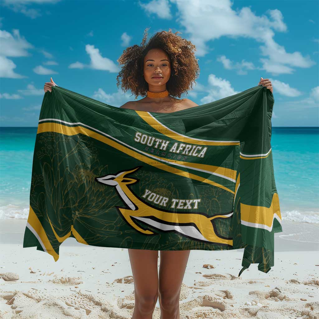 South Africa Rugby Personalized Bokke Sarong Springboks - Stronger Together LT7