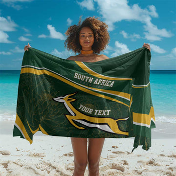 South Africa Rugby Personalized Bokke Sarong Springboks - Stronger Together LT7