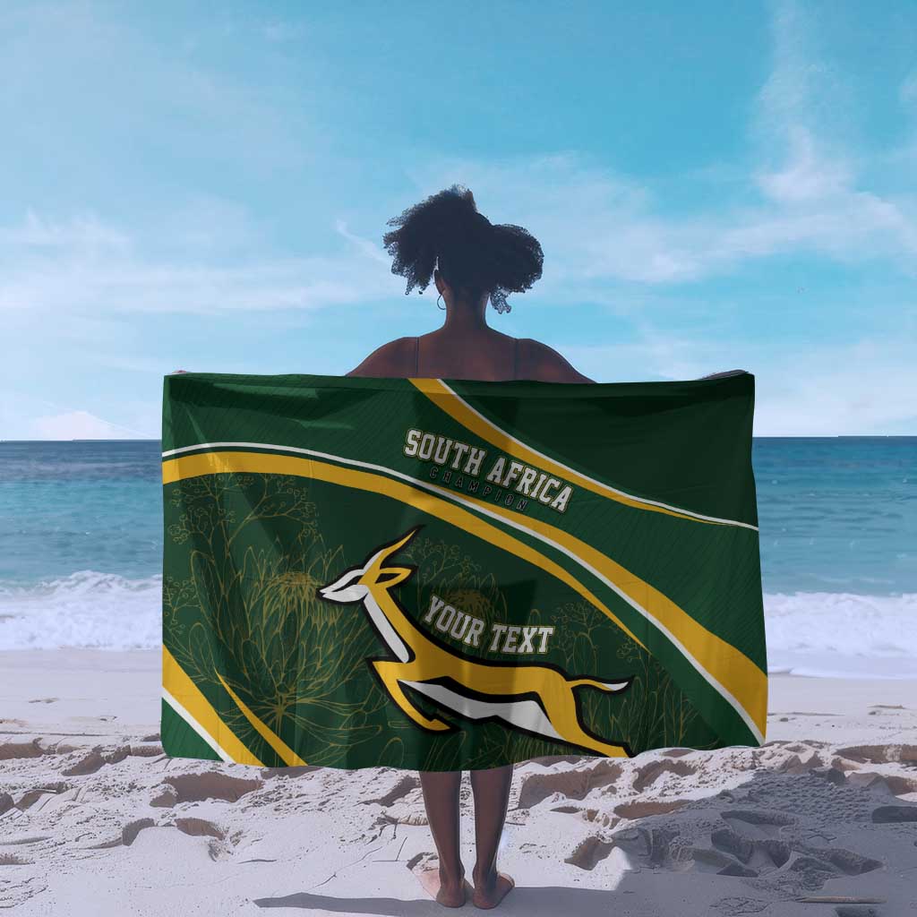 South Africa Rugby Personalized Bokke Sarong Springboks - Stronger Together LT7