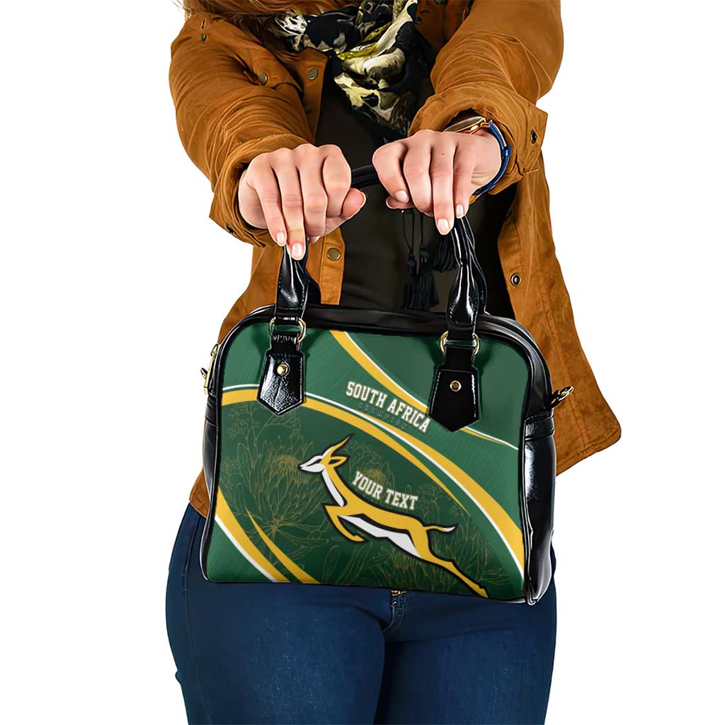 South Africa Rugby Personalized Bokke Shoulder Handbag Springboks - Stronger Together LT7
