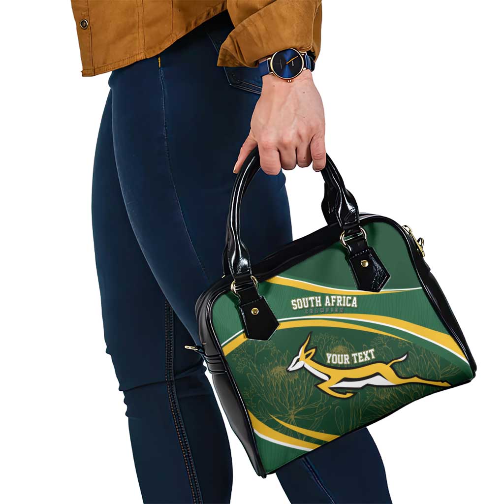 South Africa Rugby Personalized Bokke Shoulder Handbag Springboks - Stronger Together LT7