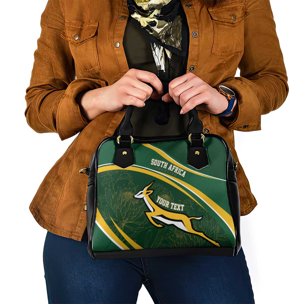 South Africa Rugby Personalized Bokke Shoulder Handbag Springboks - Stronger Together LT7