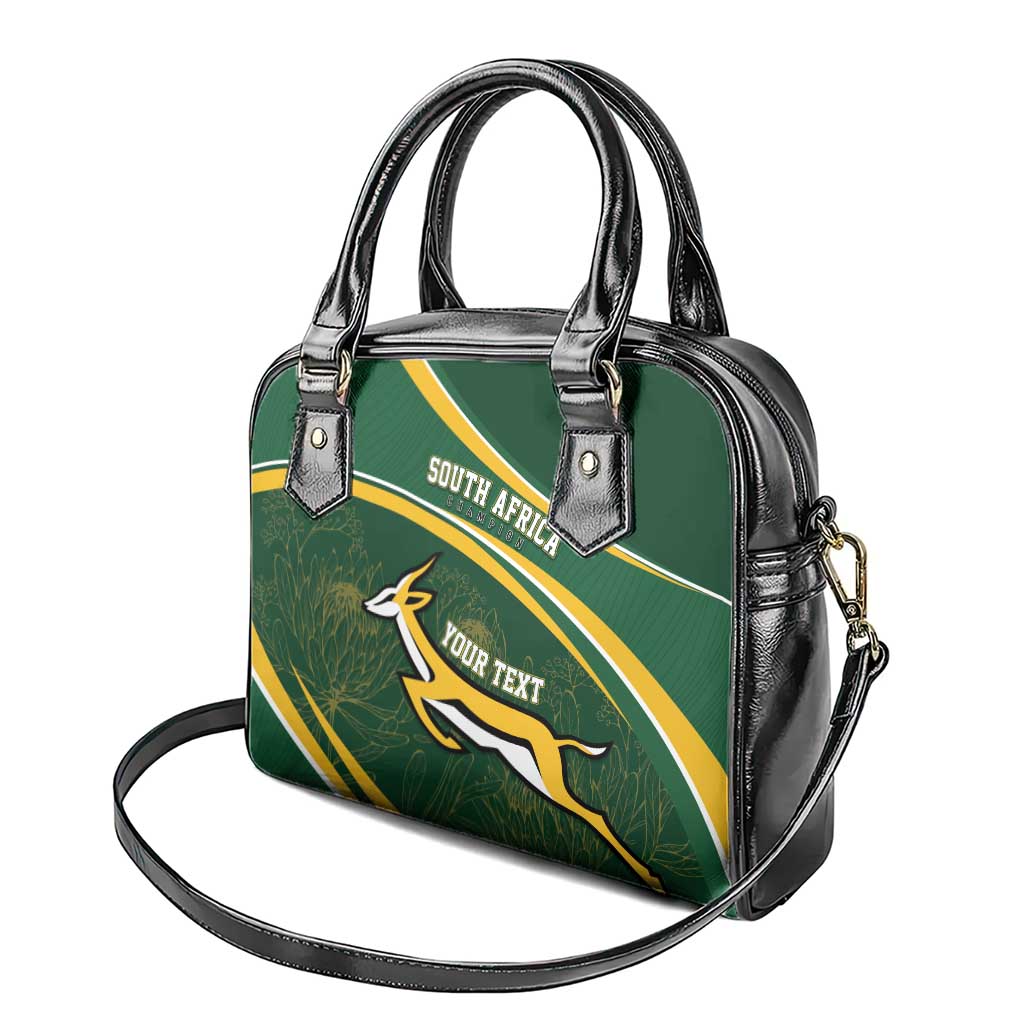 South Africa Rugby Personalized Bokke Shoulder Handbag Springboks - Stronger Together LT7