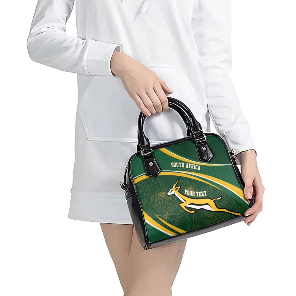 South Africa Rugby Personalized Bokke Shoulder Handbag Springboks - Stronger Together LT7