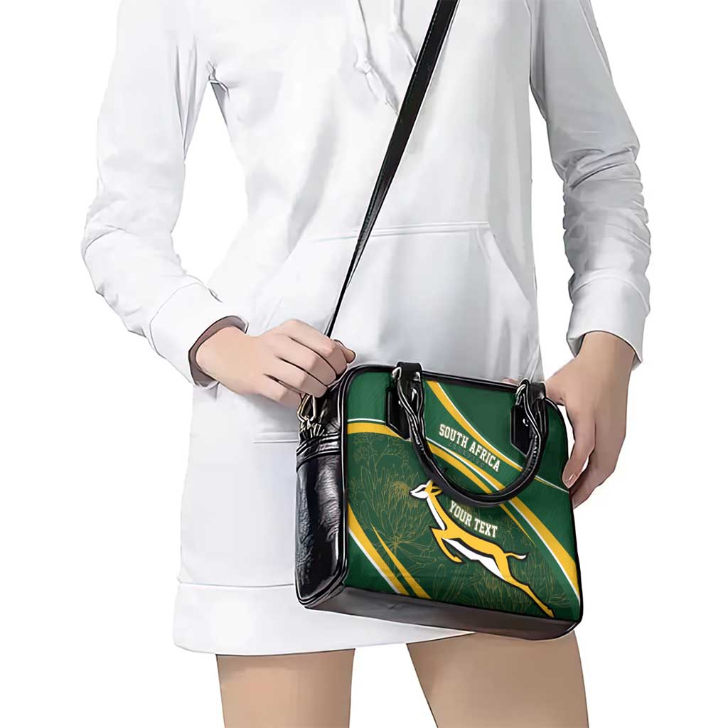 South Africa Rugby Personalized Bokke Shoulder Handbag Springboks - Stronger Together LT7