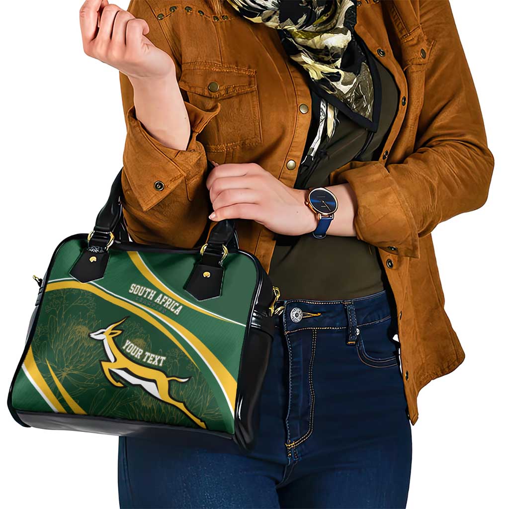 South Africa Rugby Personalized Bokke Shoulder Handbag Springboks - Stronger Together LT7