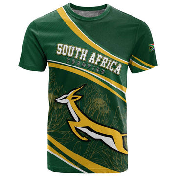 South Africa Rugby Personalized Bokke T shirt Springboks - Stronger Together LT7