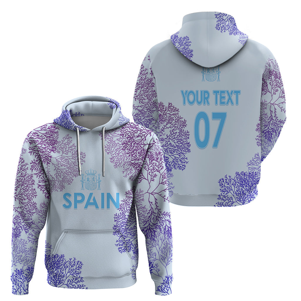 Personalised Spain Football Hoodie Coral Reef Jersey Replica Inspired LT7