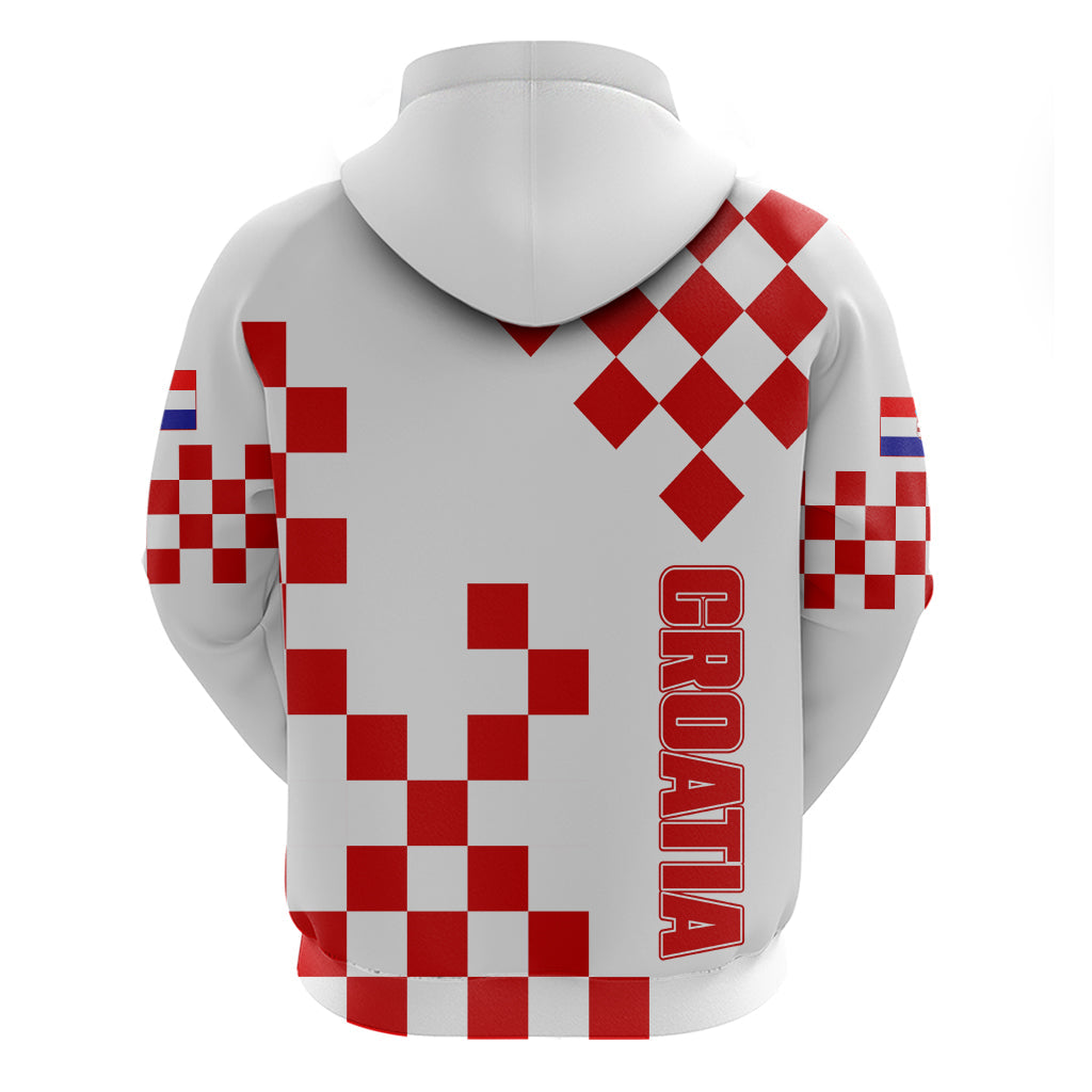 Croatia National Day Hoodie Checkerboard Hrvatska Simple Style 01 LT7