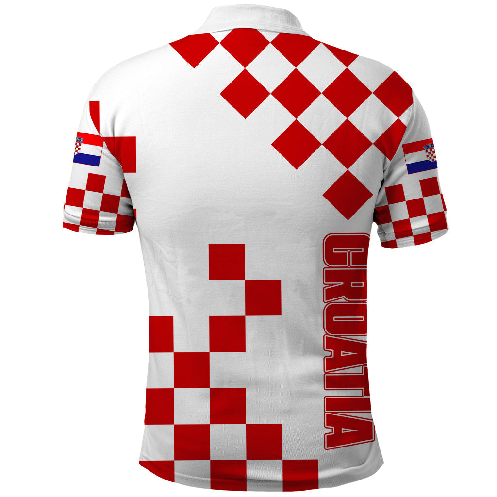 Croatia Polo Shirt National Day Checkerboard Hrvatska Simple Style 01 LT7