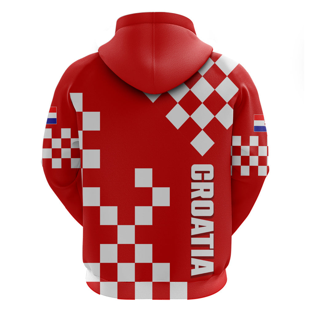 Croatia National Day Hoodie Checkerboard Hrvatska Simple Style 02 LT7