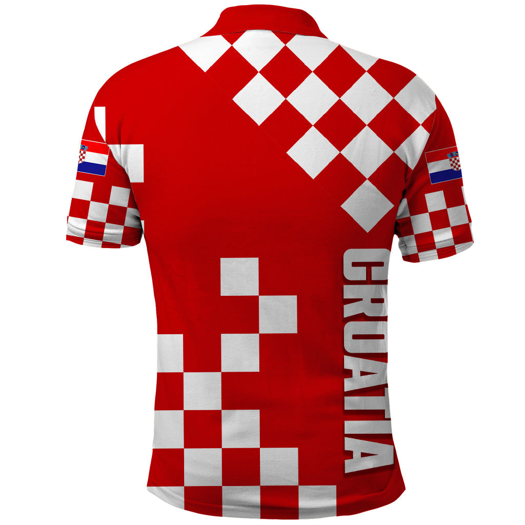 Croatia Polo Shirt National Day Checkerboard Hrvatska Simple Style 02 LT7