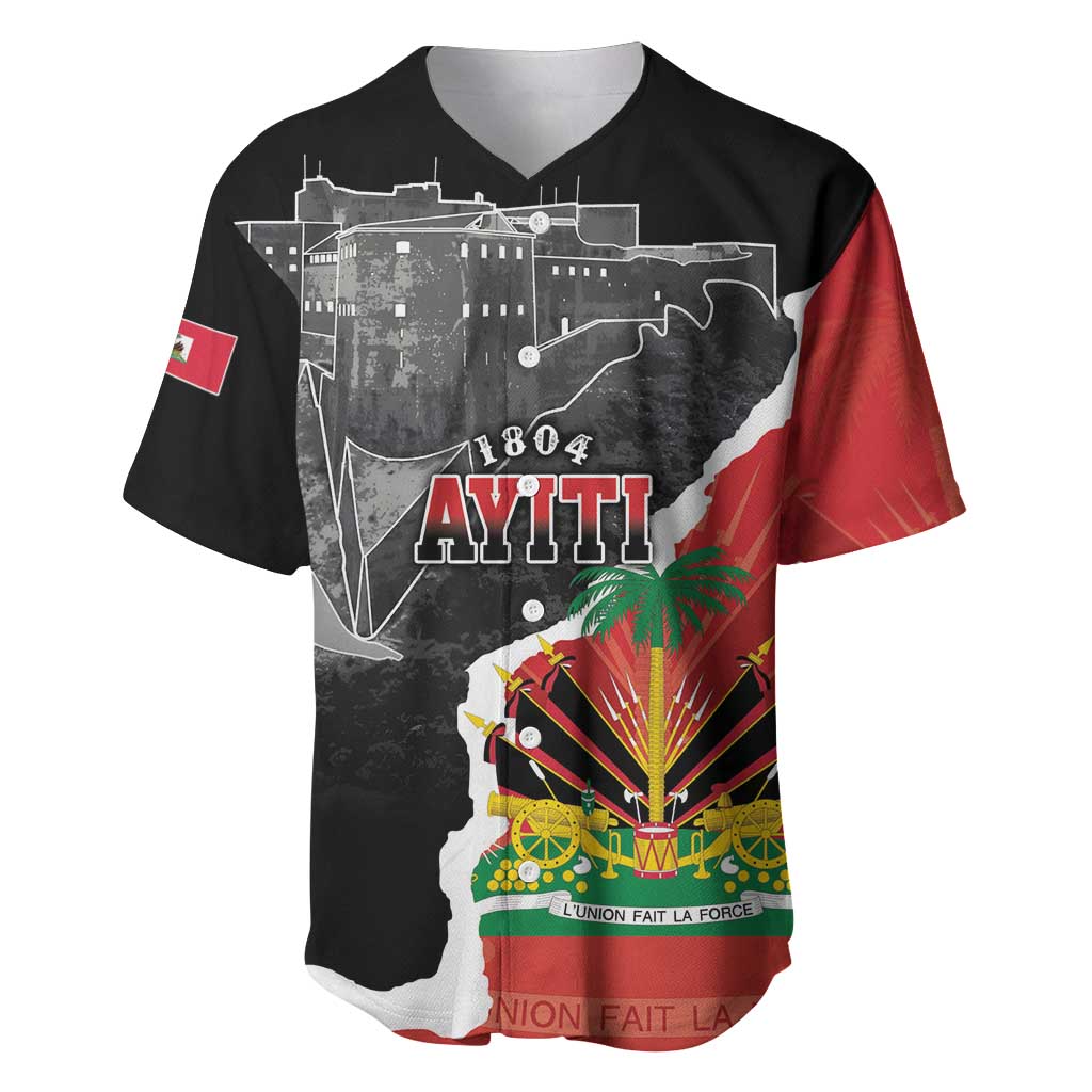 Personalized Haiti First Black Republic 1804 Baseball Jersey Ayiti Citadel Laferriere LT7