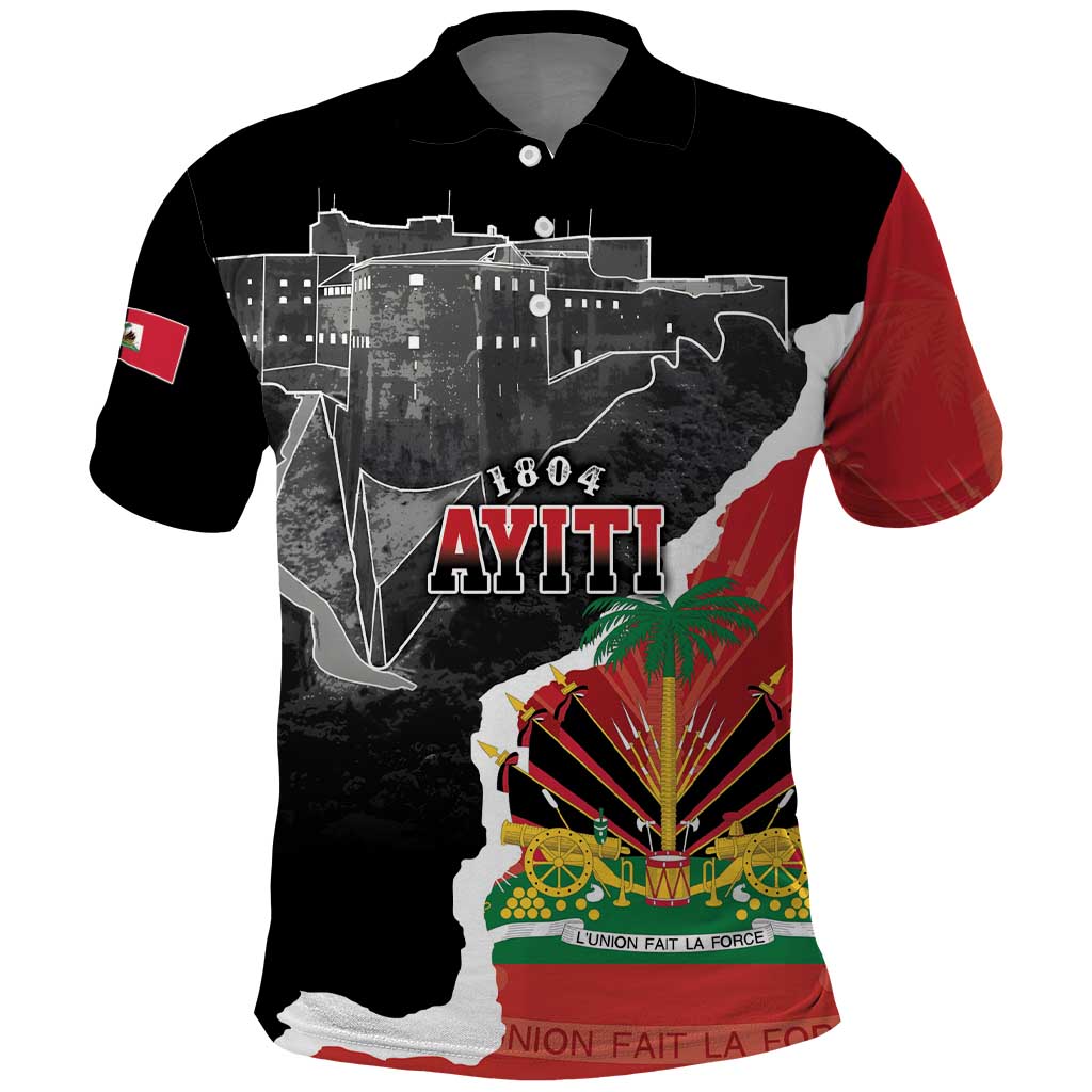 Personalized Haiti First Black Republic 1804 Polo Shirt Ayiti Citadel Laferriere LT7