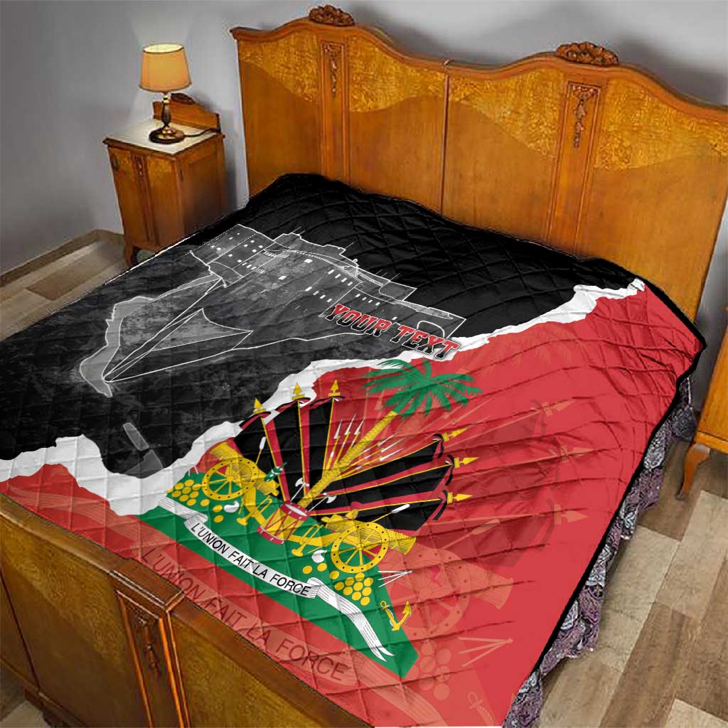 Personalized Haiti First Black Republic 1804 Quilt Ayiti Citadel Laferriere LT7