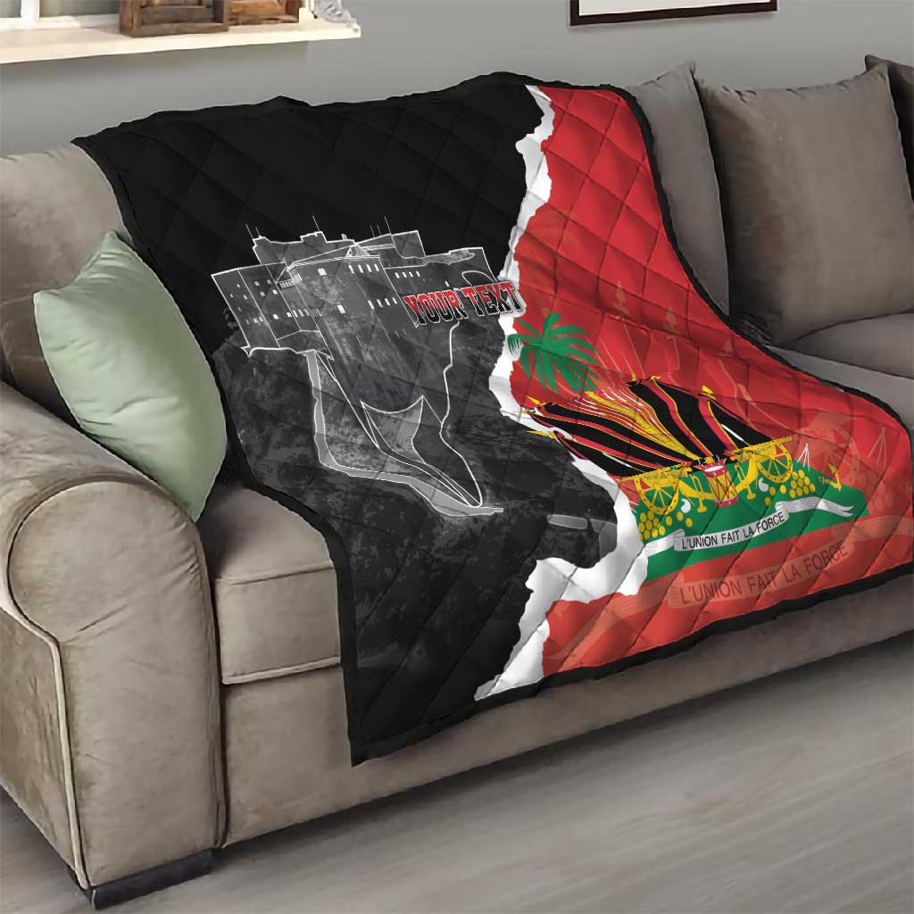 Personalized Haiti First Black Republic 1804 Quilt Ayiti Citadel Laferriere LT7