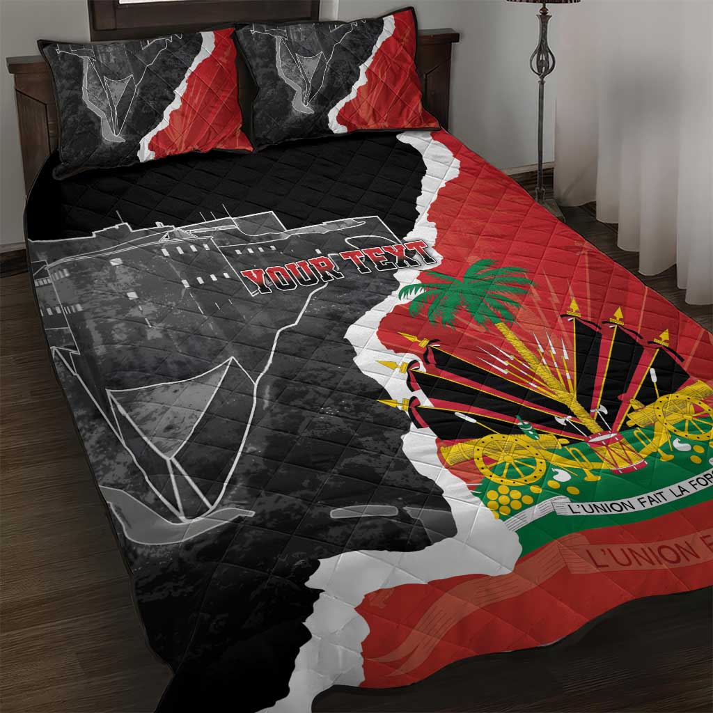 Personalized Haiti First Black Republic 1804 Quilt Bed Set Ayiti Citadel Laferriere LT7