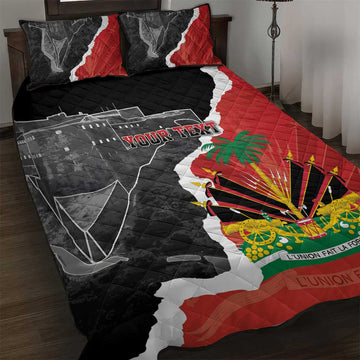 Personalized Haiti First Black Republic 1804 Quilt Bed Set Ayiti Citadel Laferriere LT7