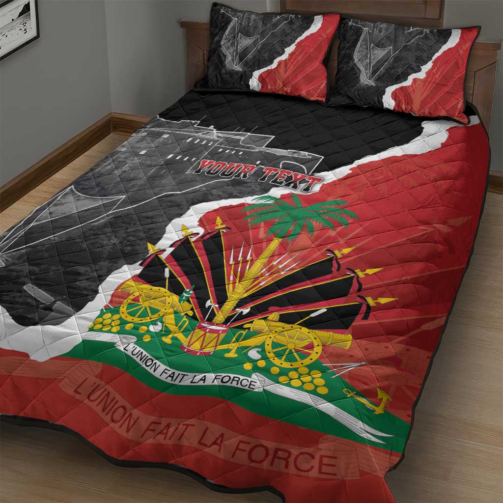 Personalized Haiti First Black Republic 1804 Quilt Bed Set Ayiti Citadel Laferriere LT7