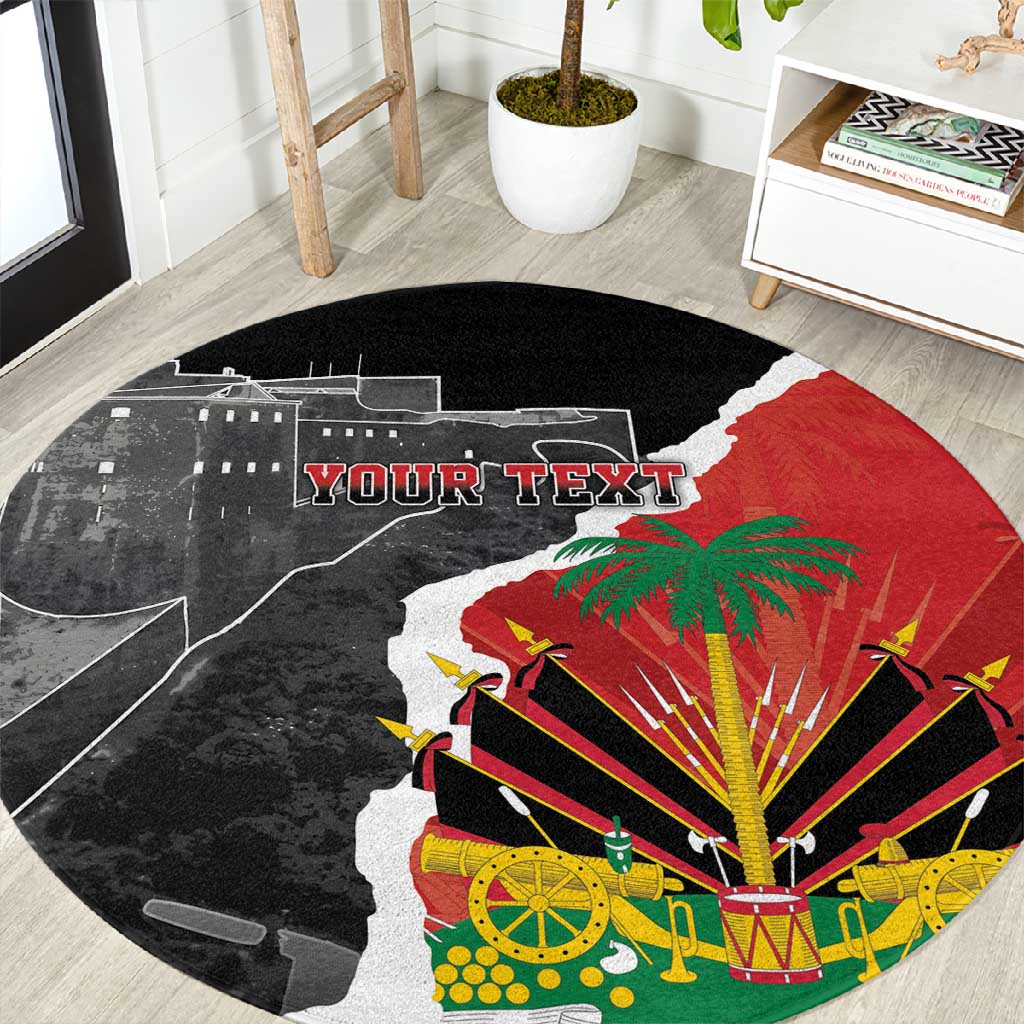 Personalized Haiti First Black Republic 1804 Round Carpet Ayiti Citadel Laferriere LT7