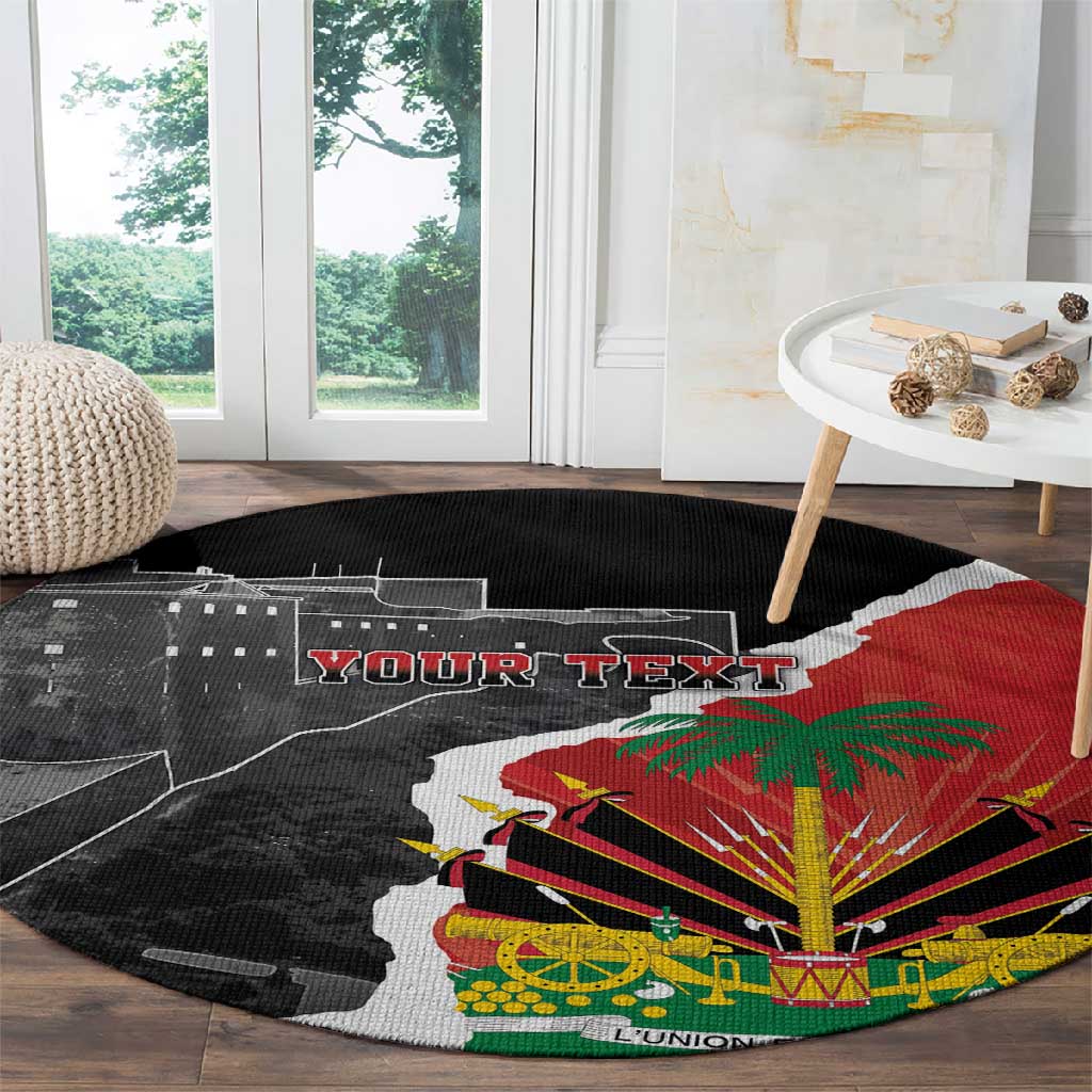 Personalized Haiti First Black Republic 1804 Round Carpet Ayiti Citadel Laferriere LT7