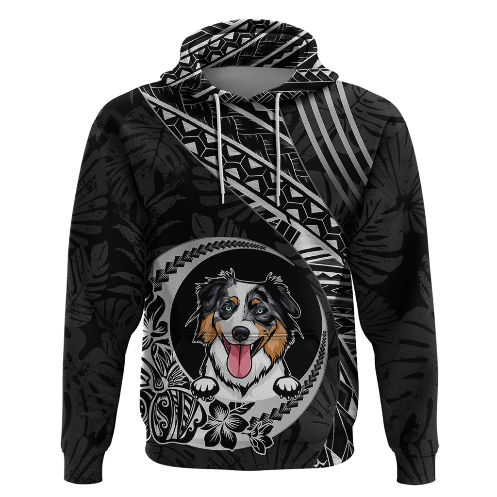 Personalised Polynesian Dog Hoodie With Australian Shepherd - Crescent Style LT7
