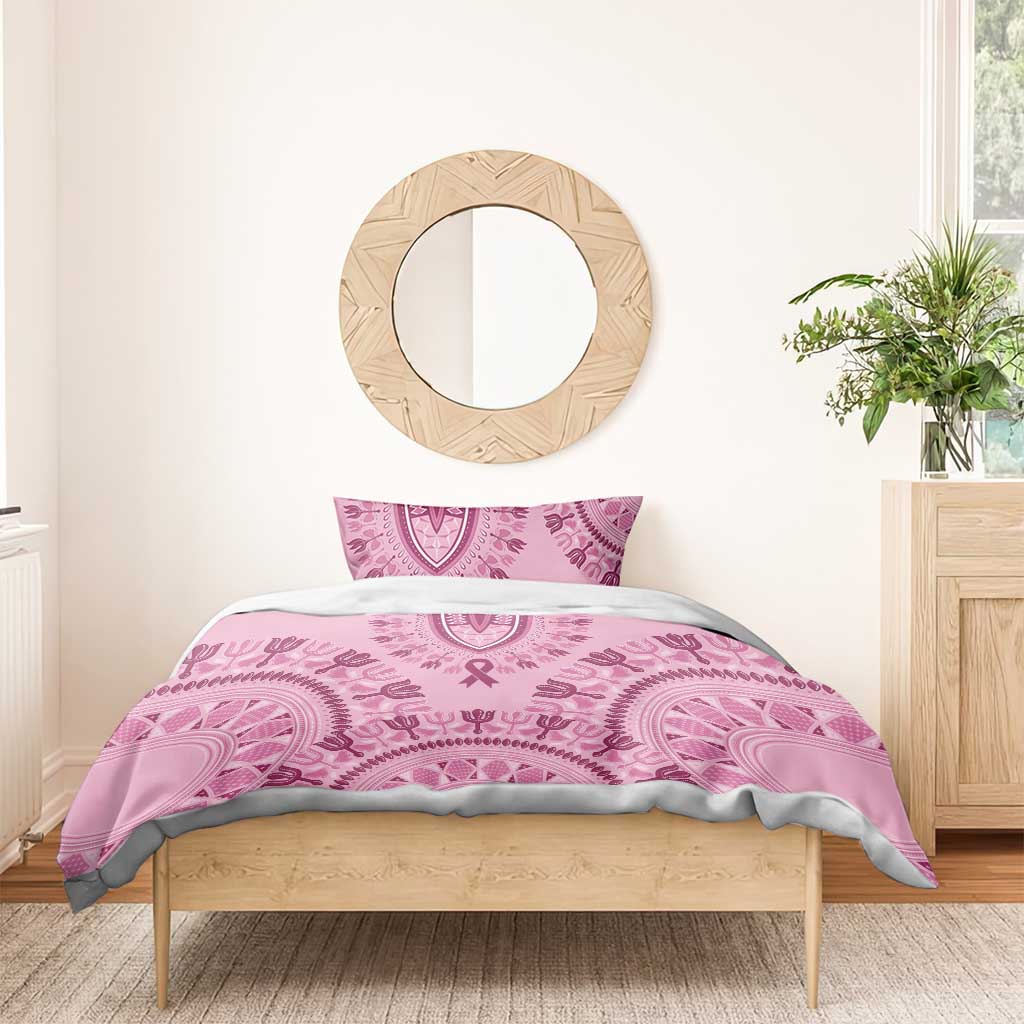 Afro Breast Cancer Awareness Dashiki Bedding Set Glamorous Pink LT7