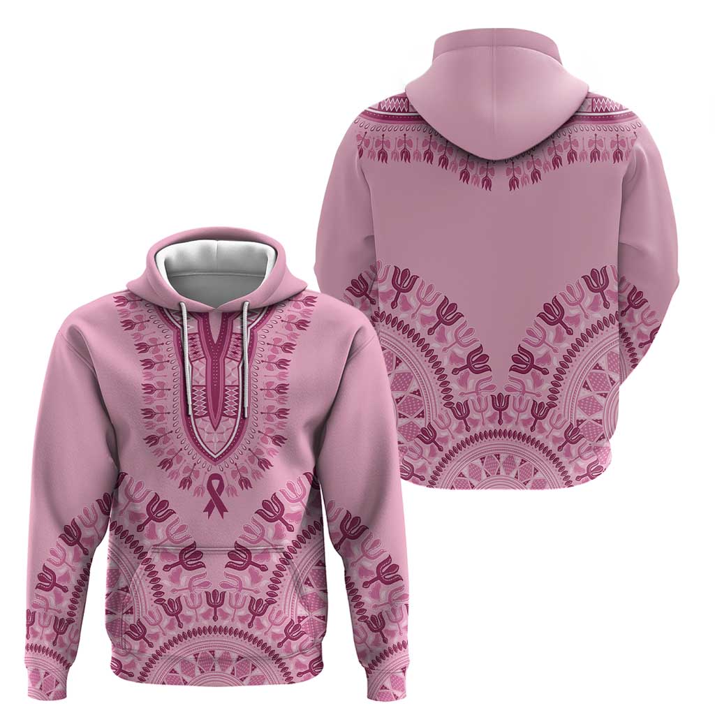 Dashiki Glamorous Pink Hoodie Breast Cancer Awareness LT7