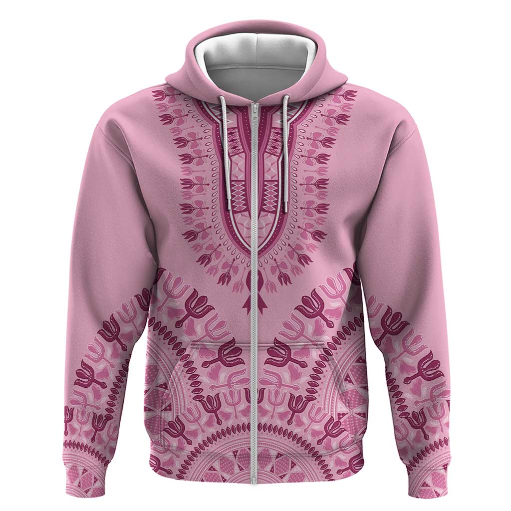 Dashiki Glamorous Pink Hoodie Breast Cancer Awareness LT7
