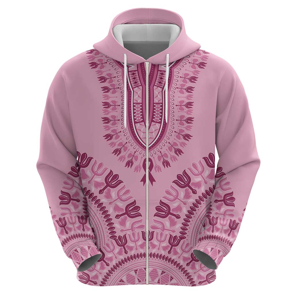 Dashiki Glamorous Pink Hoodie Breast Cancer Awareness LT7