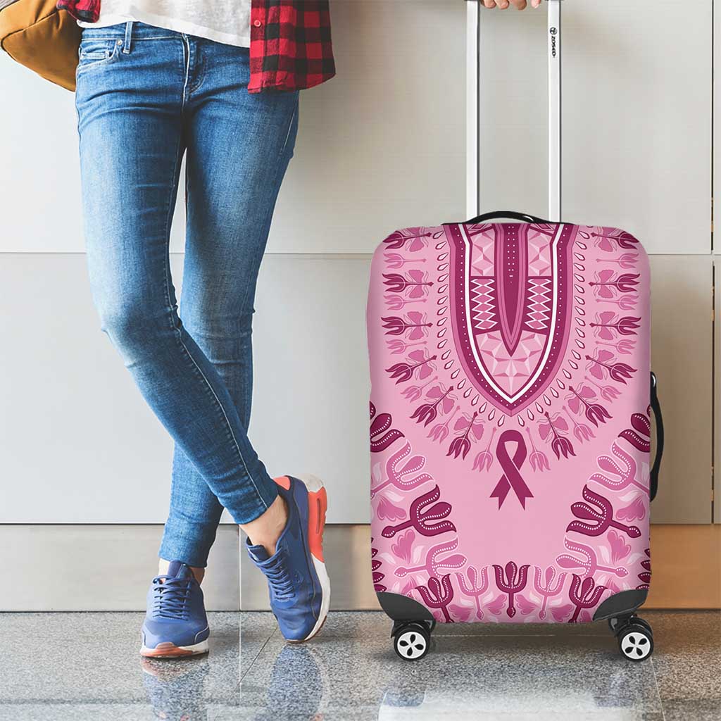 Dashiki Glamorous Pink Luggage Cover Breast Cancer Awareness LT7