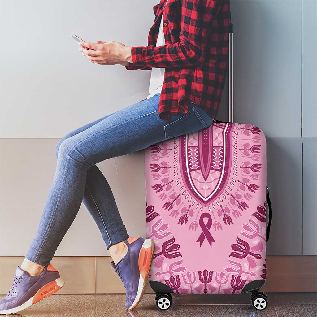 Dashiki Glamorous Pink Luggage Cover Breast Cancer Awareness LT7