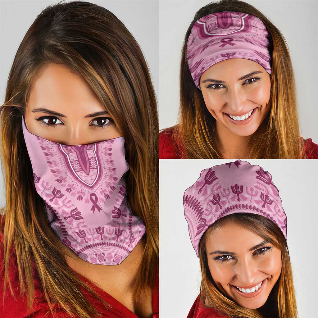 Dashiki Glamorous Pink Neck Gaiter Breast Cancer Awareness LT7