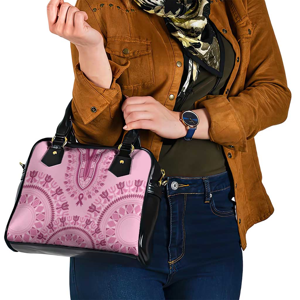 Dashiki Glamorous Pink Shoulder Handbag Breast Cancer Awareness LT7