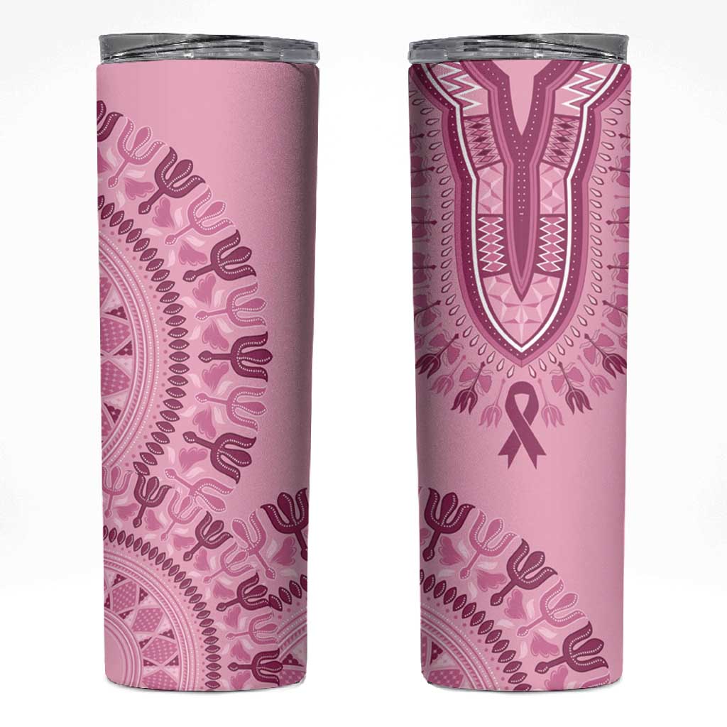 Afro Breast Cancer Awareness Dashiki Skinny Tumbler Glamorous Pink LT7
