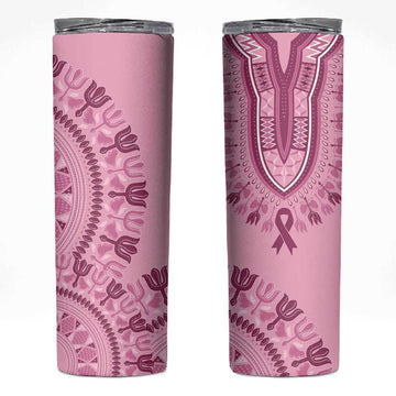 Afro Breast Cancer Awareness Dashiki Skinny Tumbler Glamorous Pink LT7