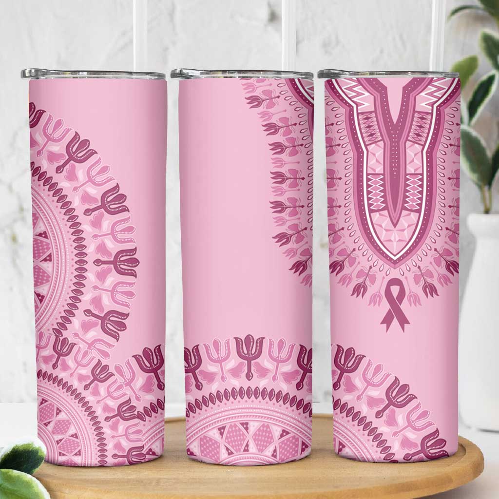 Afro Breast Cancer Awareness Dashiki Skinny Tumbler Glamorous Pink LT7