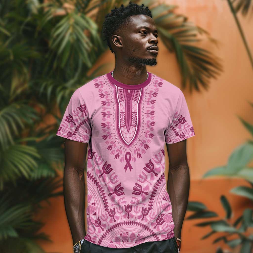 Afro Breast Cancer Awareness Dashiki T shirt Glamorous Pink LT7